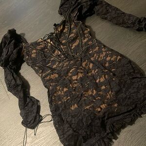 For Love & Lemons Lace Mini Dress - SIZE: XXS